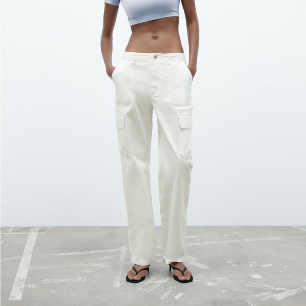 TRF HIGH RISE STRAIGHT CARGO PANTS